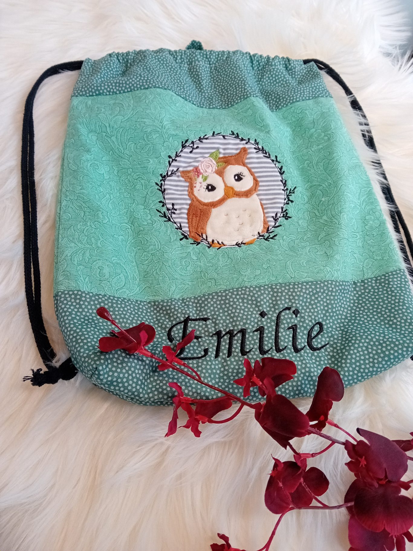 Eule, Stickdatei von Stickherz